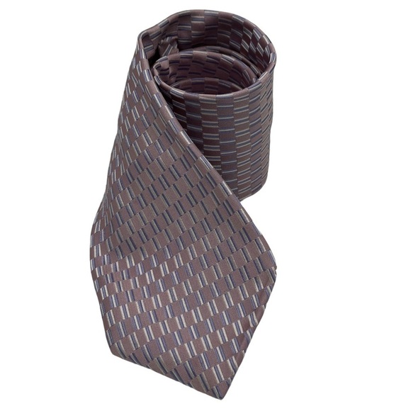 IKE BEHAR Men’s Textured Lavender Silk Tie Tonal Square Weave - Picture 1 of 4